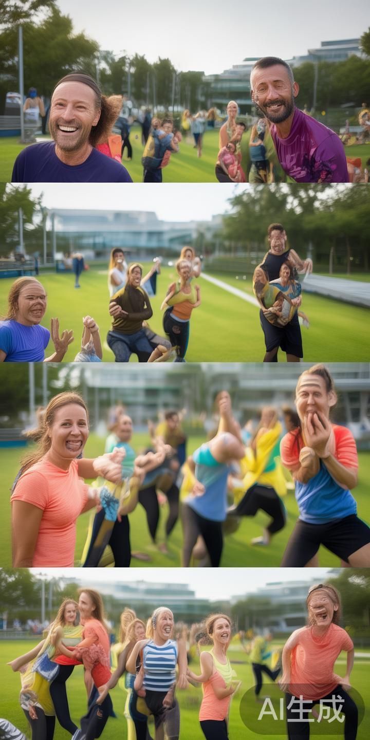 以某均衡工作与生活的公司为例，员工在活动中不仅锻炼